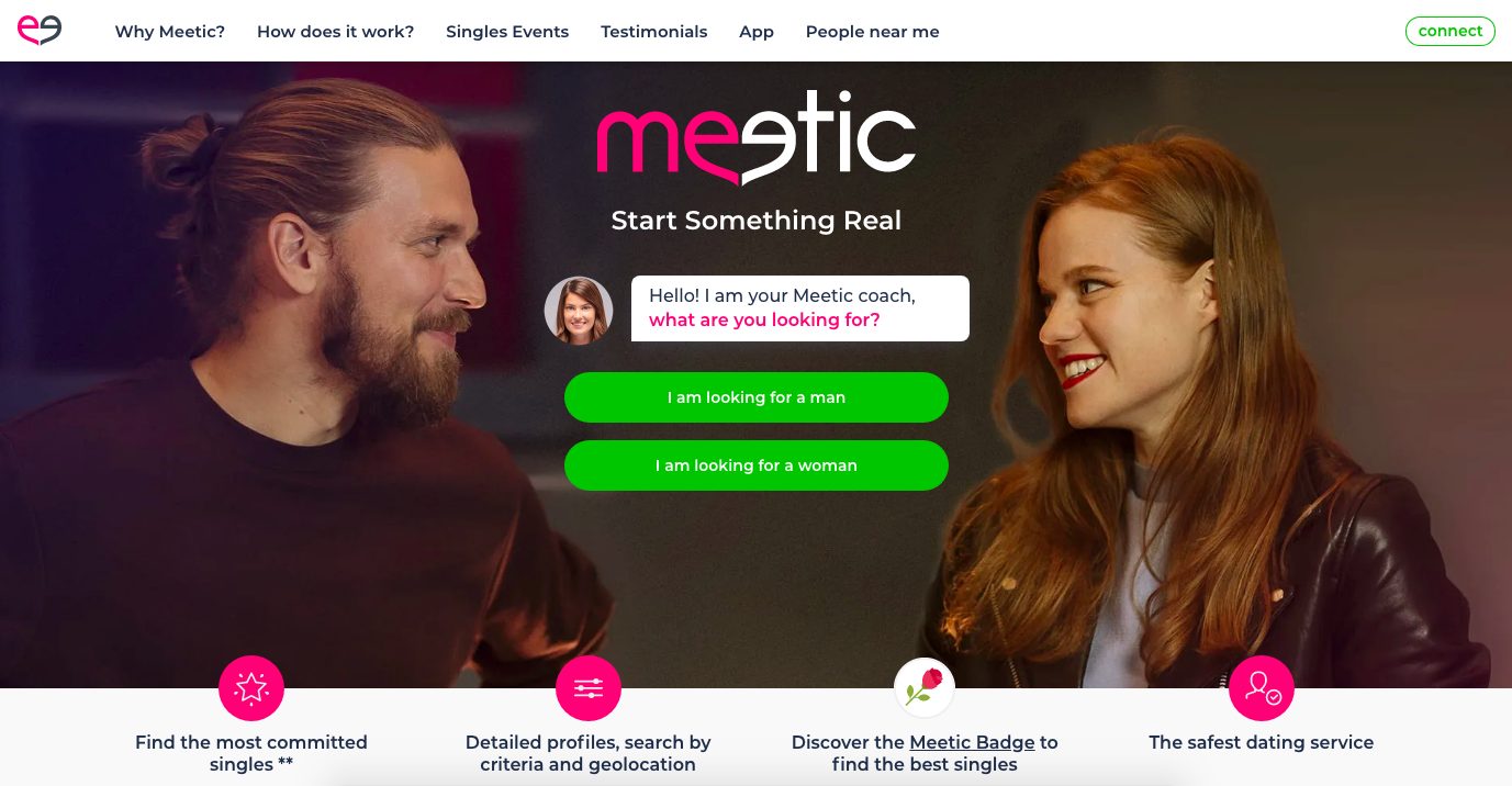Meetic main page