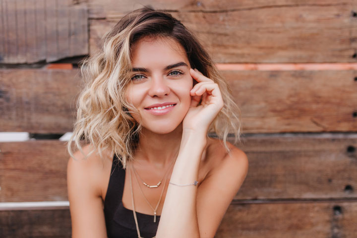 blonde American woman