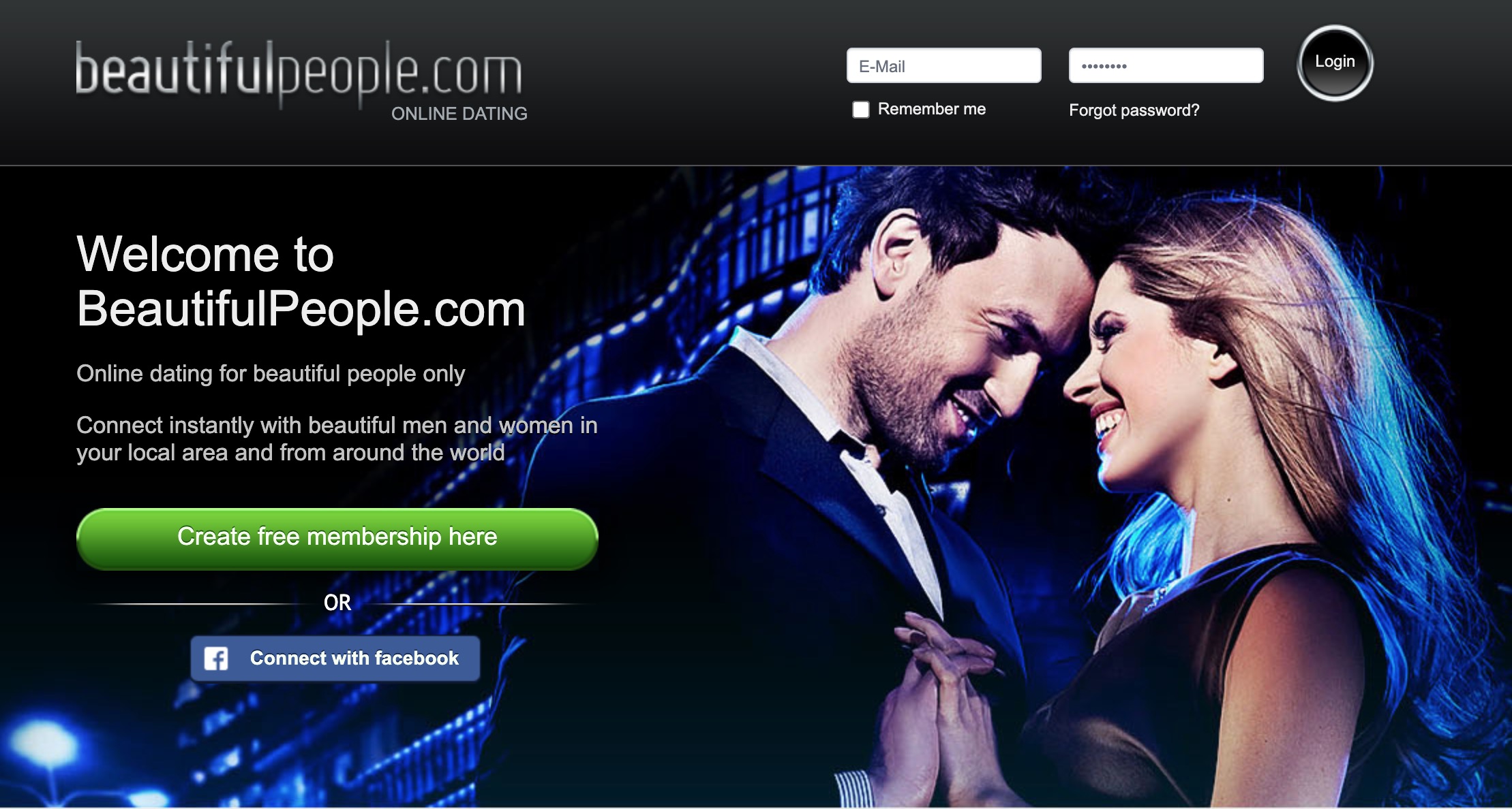 BeautifulPeople main page