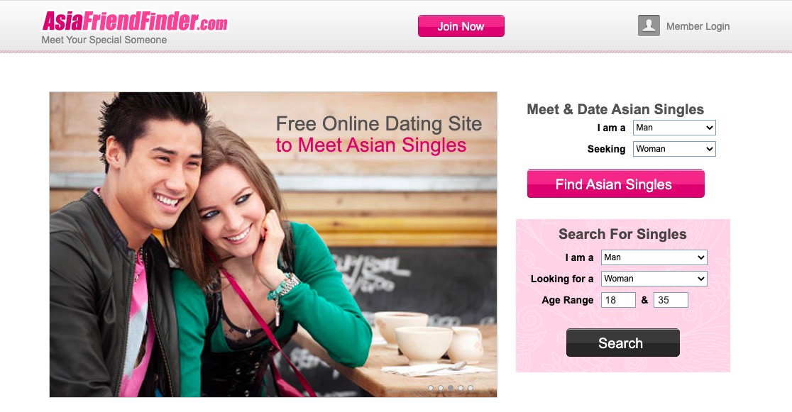 AsianFriendFinder main page